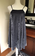 Kimchi Blue Urban Outfitters Velvet Gray Strappy Swing Size XS