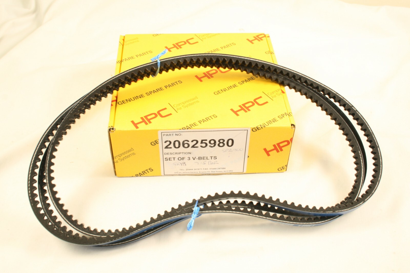 HPC Screw Compressor Spare V-Belts set of 3 PN 20625980 | eBay