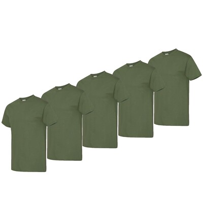 #ad #ad Gildan Heavy Cotton T Shirt 5000 Unisex Plain Short Sleeves 5 Pack Bulk Lot $23.35