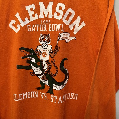 Vintage 1986 Gator Bowl Clemson University Long Sleeve Shirt Size Medium Great - Picture 2 of 7