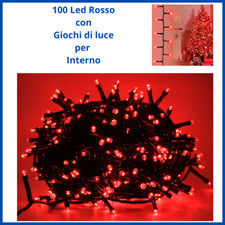 Luci di natale per albero presepe led rosso catena luminosa decorazioni natalizi