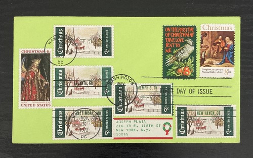 FDC - CHRISTMAS NOV 10, 1971 - WASHINGTON, DC W/ Other 7 Christmas Stamps