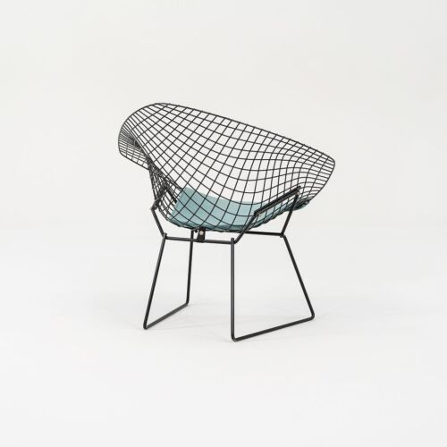 2005 Harry Bertoia for Knoll Diamond Lounge Chairs in Black & Blue 1x Available - Picture 6 of 12