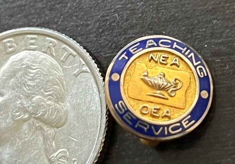 Vintage 10K Gold Filled Klein Teaching Service NEA OEA PIN