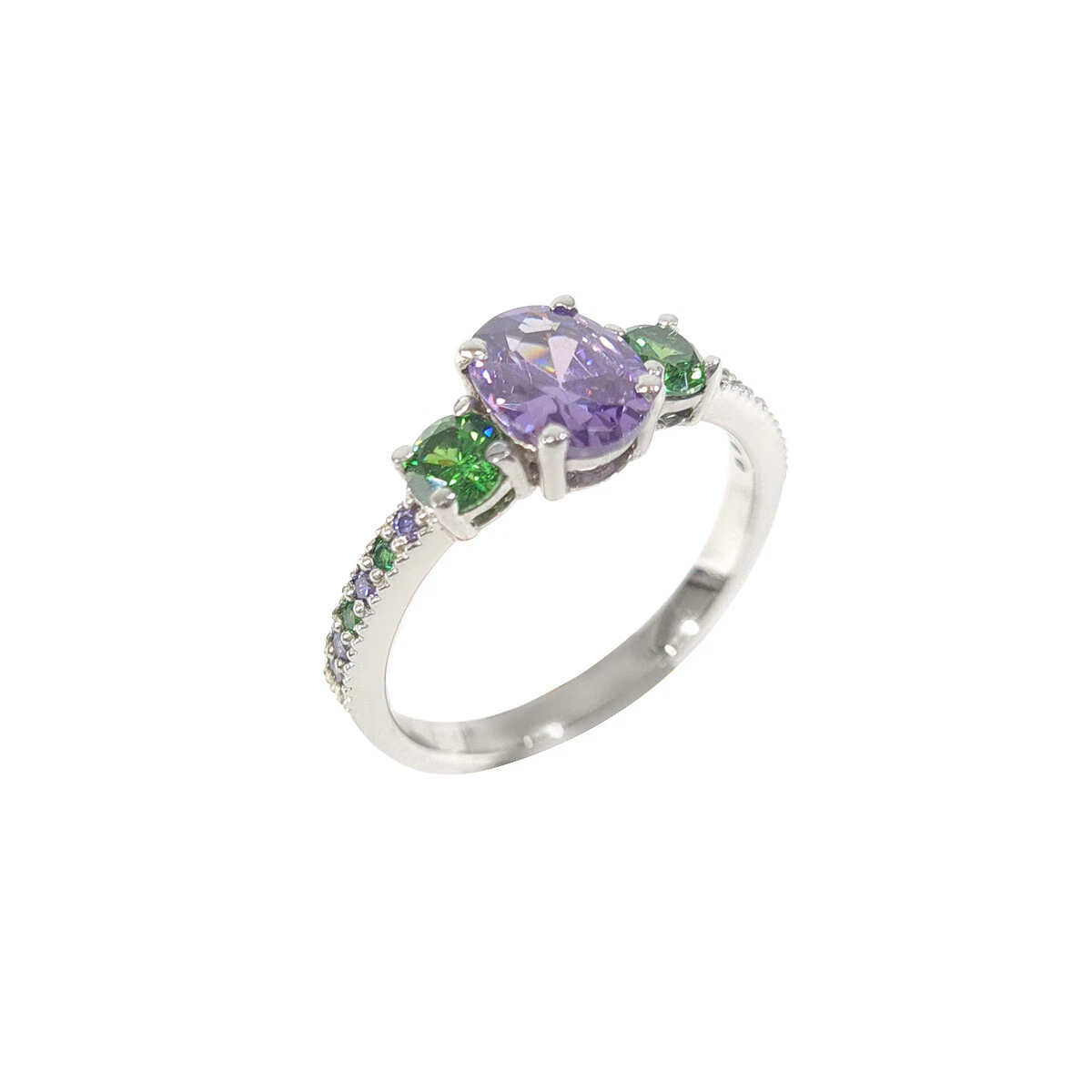 Green and purple engagement ring online