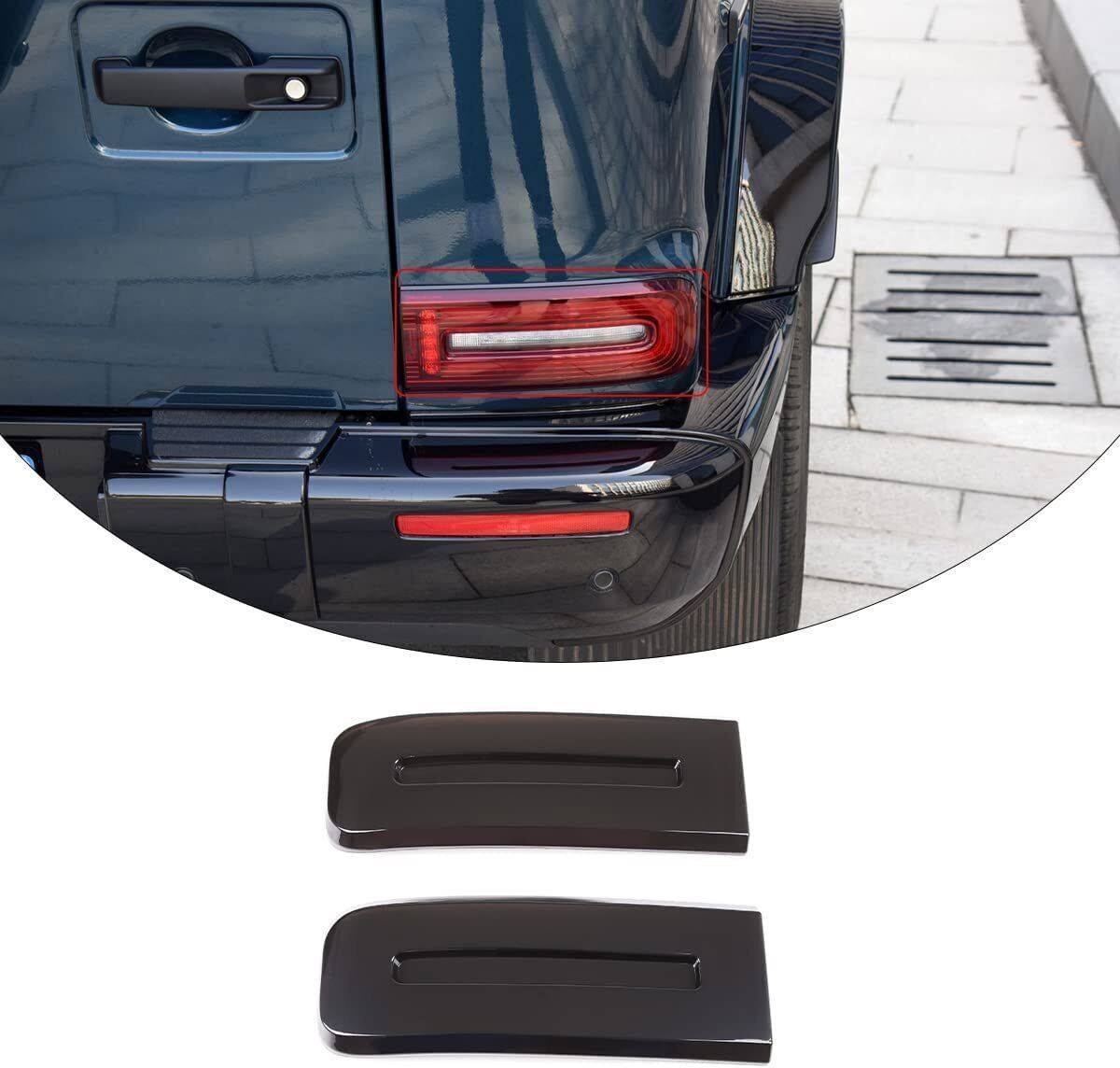 Benz G-Class W463 G500 Rear Tail Foglight Frame Cover Trim 2019-2023 Pair  