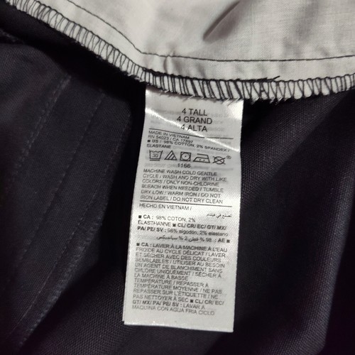 Old Navy Damenhose hoher Bund Skinny Größe 4 Tall verstellbarer Bund Uniform neu ohne Etikett - Bild 7 von 11