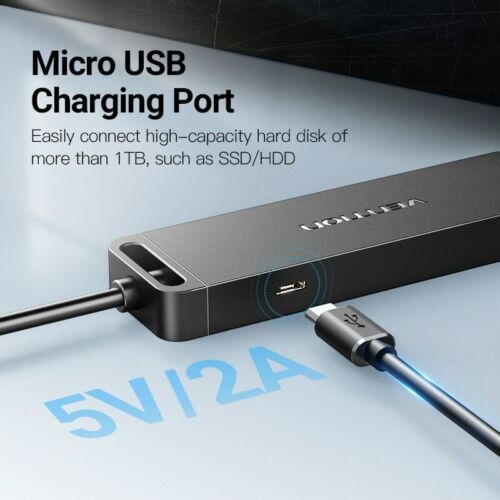4 Port USB 3.0 Hub Multi Splitter Expansion Fast Speed Desktop PC Laptop Adapter - Picture 6 of 18