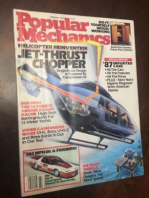 Popular Mechanics Magazine February 1987 Jet Thrust Chopper Gale Banks