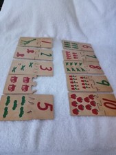 Wooden Number Puzzle From The 70s.