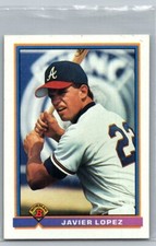 1991 BOWMAN JAVIER LOPEZ RC ATLANTA BRAVES #587