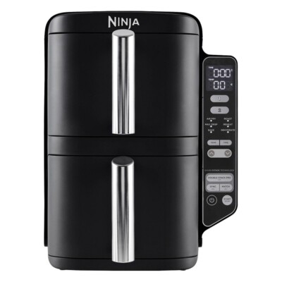 Ninja Double Stack SL300EU Heißluftfritteuse mit 2 Schubladen & 6 Kochmodi