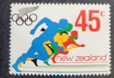 N. Zealand  1992 Olympic Design Stamp 45c MUH A16