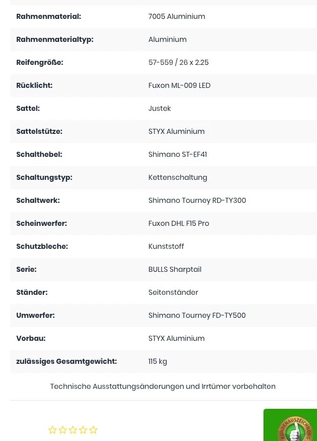 Bulls Sharptail Street 1 ATB Mountainbike 26“ 56 cm RH Herren, Training Top - Bild 4 von 4