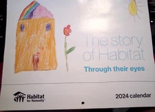 (NEW) 2024 The Story Of HABITAT Through Their Eyes 8 x 10" Calendar Free Ship