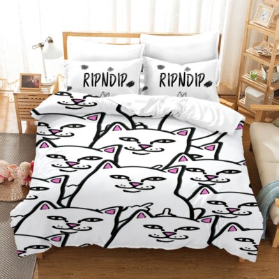 3D Ripndip Cat Quilt Cover Set Bedding Sets Pillowcases