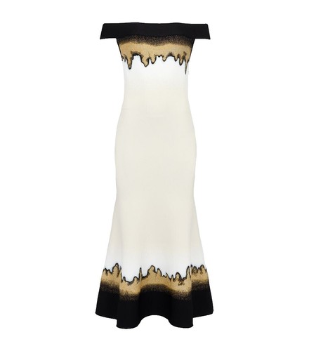 alexander mcqueen rose gold dress Alexander Mcqueen Women's Sleeveless Ruffled Champagne Rose Gold Metallic Shiny Sparkling Vintage 90's Runway Cocktail Dress