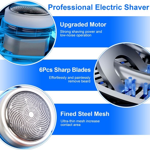 Mini-shave Portable Electric Shaver for Men USB Rechargeable LED Digital Display - Picture 4 of 42