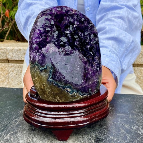 2.71LB Natural amethyst cave quartz crystal cluster mineral specimen healing - 第 7/14 張圖片