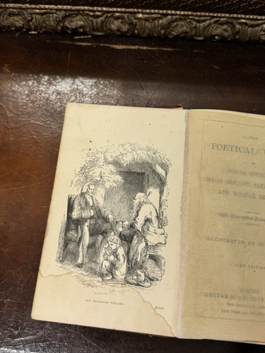 The Poetical Works of Oliver Goldsmith Routledge 1800s Illustration By Gilbert - Foto 10 di 12