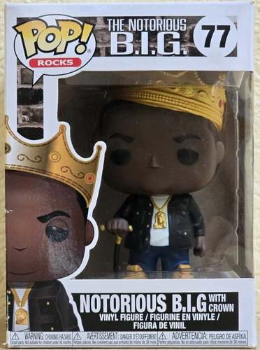 Funko Pop! Rocks: Notorious B.I.G. w/Crown #77 Vinyl Figure w/Protector case