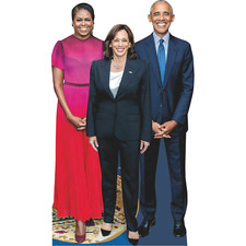 H38223 Barack Michelle Obama Kamala Harris Cardboard Cutout Standee Standup