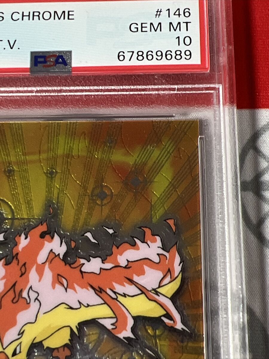 PSA 10 #146 Moltres 2000 Topps Chrome Pokemon TV Card 💎 Gem PSA 10 #146 Moltres 2000 Topps Chrome Pokemon TV Card 💎 Gem