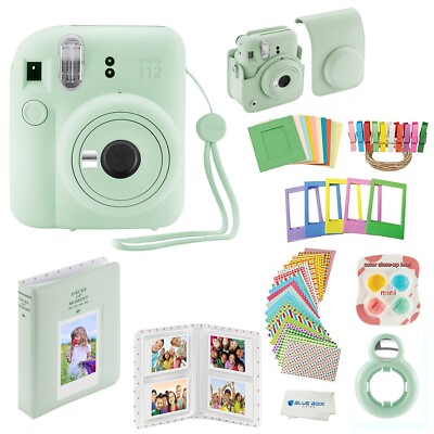 Fujifilm Instax Mini 12 Instant Camera with Case, Decoration (Mint Green) 