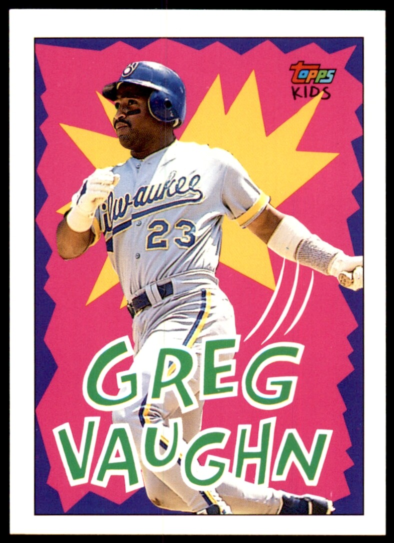 1992 Topps Kids #83 Greg Vaughn BREWERS