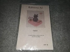 NEW OF GENERATIONS PAST "MISSY" CAT CROSS STITCH Chart Pack 2009