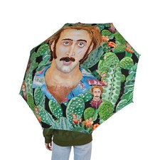 Nicolas Cage Raising Arizona Cactus Acid Trip Semi-Automatic Foldable Umbrella