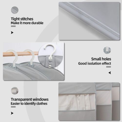 Garment Bags for Hanging Clothes Suit bag (Set of 2 - Picture 3 of 6