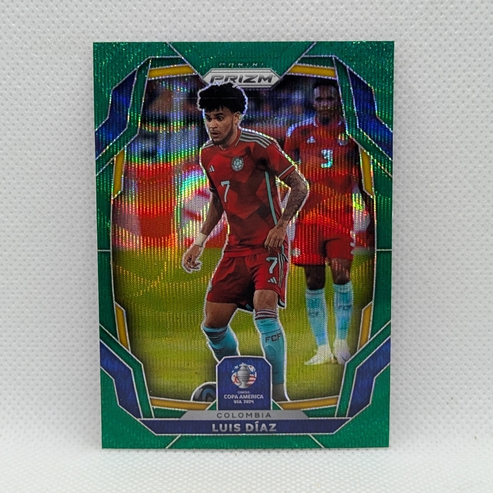 Luis Diaz 2024 Panini Prizm Conmebol Copa America Green Wave Prizm