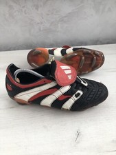 Botines de fútbol Adidas Predator Accelerator rojos negros botas US8 1/2 UK8 Zidane