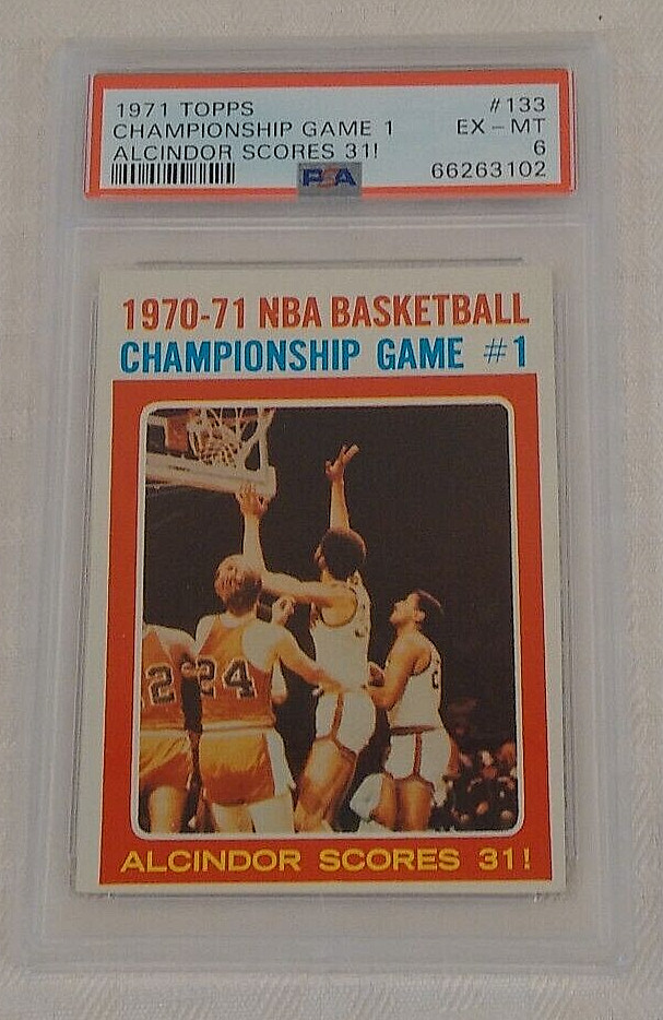 Vintage 1971 Topps NBA Basketball Card #133 Alcindor PSA 6 Championship HOF EXMT