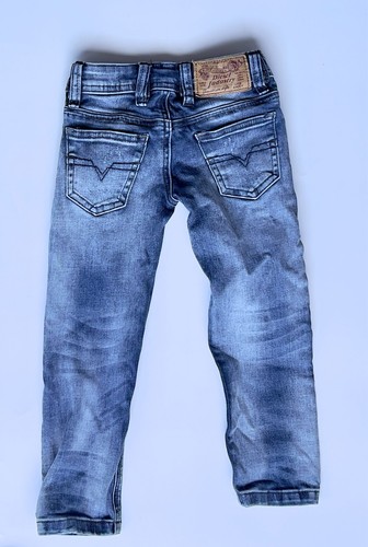 Diesel Jeans Pant Bottom Children Size 3Y "Waykee-K US" Blue Denim Cotton Blend - Picture 15 of 16