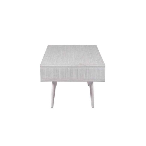 Cambria 48 in. Wide Rectangle Wood Coffee Table - Zebrano Whitewash/Natural Cane - Picture 2 of 8