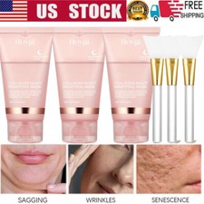 3 Pack Collagen Overnight Wrapping Peel Off Facial Mask Renewal Night Skin Care