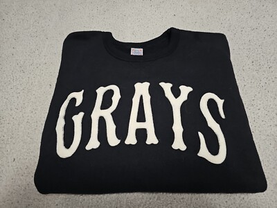 Ebbets Field Flannels NEW Homestead Grays Retro Black Hand Crafted  Sweatshirt M