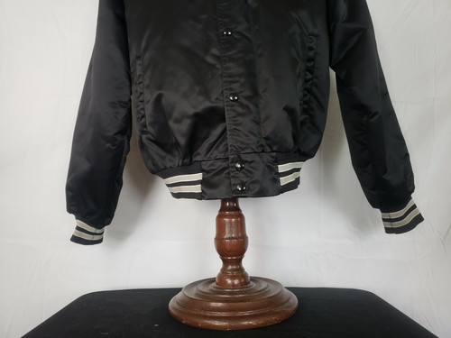 🚨🔥Vintage Chalk Line L Oakland Las Vegas Raiders Starter Style Spellout Jacket - Picture 4 of 12