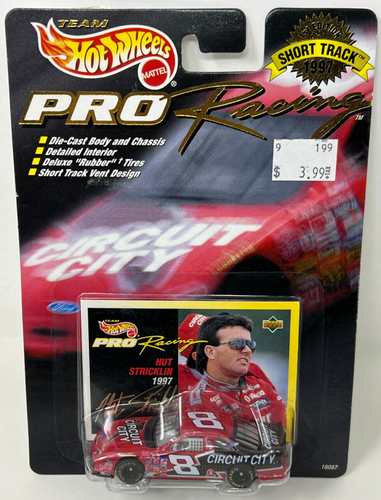 Hot Wheels 1996 Hut Stricklin Ford Thunderbird #8 + Card Pro Racing Circuit City