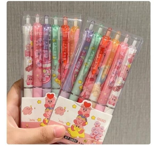 12 Stck. Cartoon Kirby Anime neutraler Stift Schule Schreibzubehör 0,5 mm schwarz