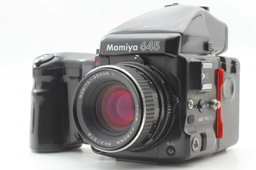Read【 Exc+5 】Mamiya 645 PRO TL Sekor-C 80mm F2.8 AE Finder Power Grip From JAPAN