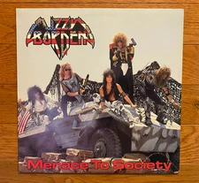 Lizzy Borden - Menace to Society LP  Metal Blade Records 1986 1st Pressing  VG+