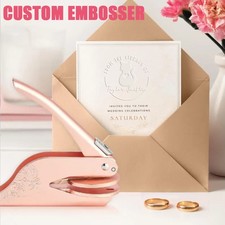 Personalized Custom Logo Embosser Stamp Steel Embosser Stamp F539-F555 Rose Gold