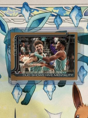 Charlotte Hornets -Duo Shows Hive Mentality Gold /2025 #283 Topps 2025