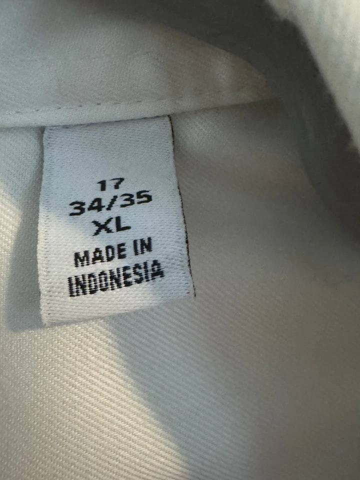 Calvin Klein MENS White Shirt Size XL 17 34/35 Infinite Non-iron Slim Stretch - Image 3 of 4