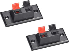 2 Way Spring Speaker Terminal Clip Push Release Connector Cable Terminals Strip