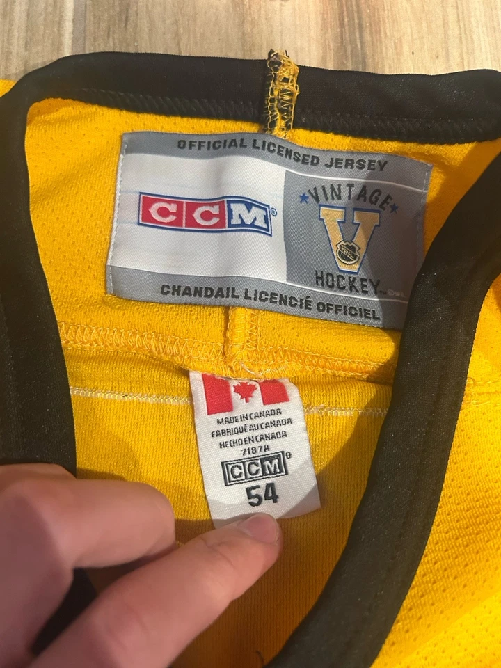 Vintage CCM NHL Authentic Mario Lemieux Pittsburgh Penguins Jersey Men's XXL 54 - Image 4 of 4