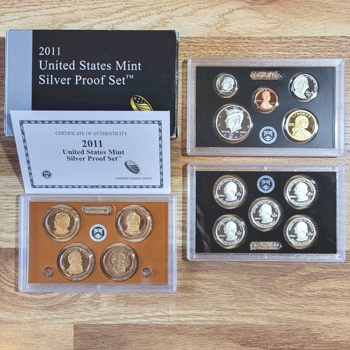 2011 United States Mint Silver Proof Set 90% Park Quarters Dime Half UC 14pc Set